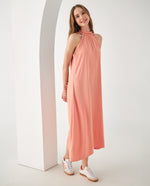 Vestido con apliques decorativos para mujer - Rosa