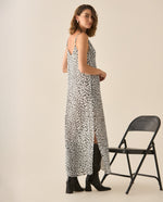 Vestido con estampado de animal print para mujer - Blanco