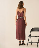 Vestido con estampado de animal print para mujer - Rojo