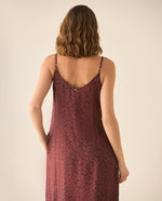 Vestido con estampado de animal print para mujer - Rojo