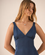 Vestido con escote en V para mujer - Verde