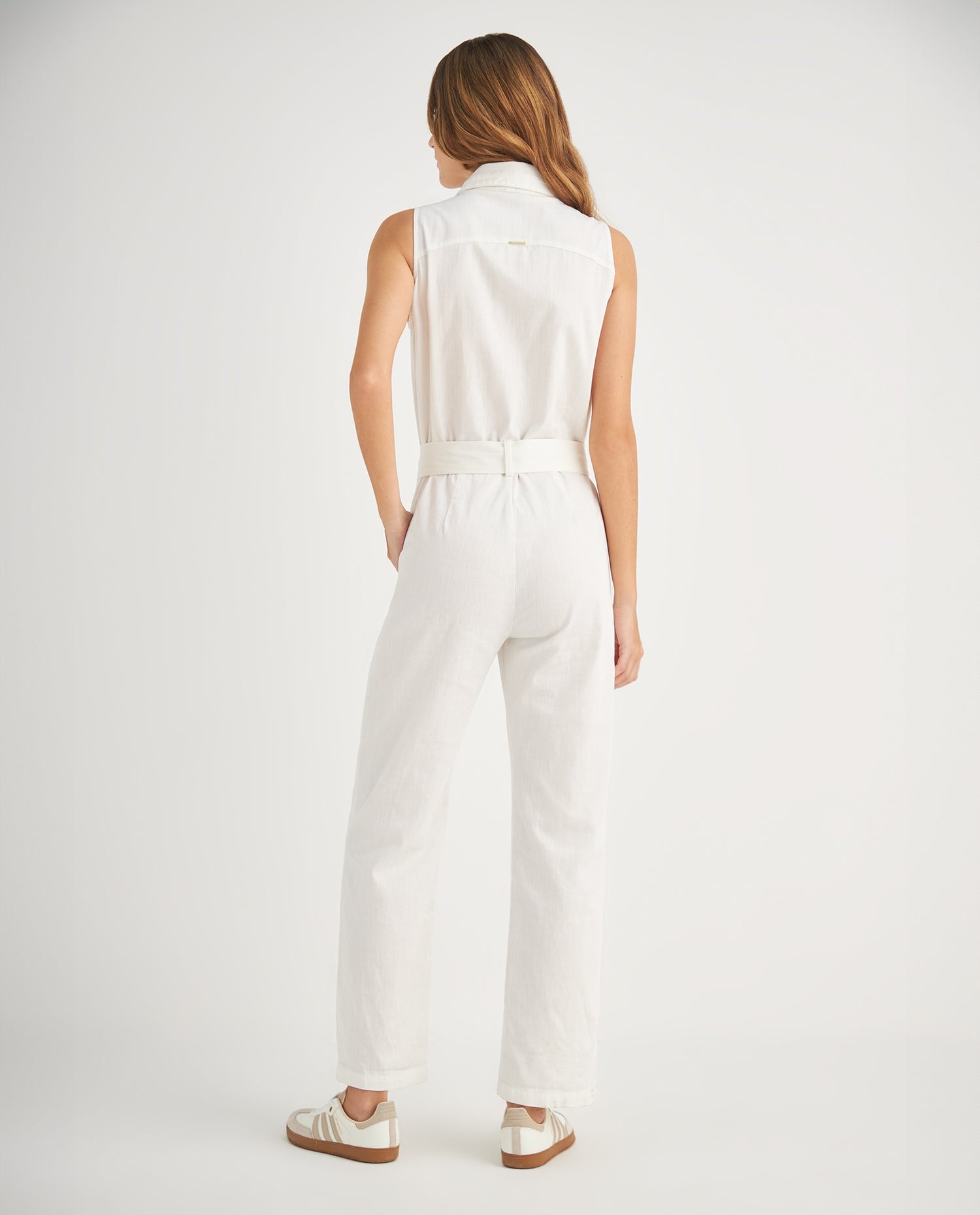 Enterizo manga sisa para mujer - Blanco