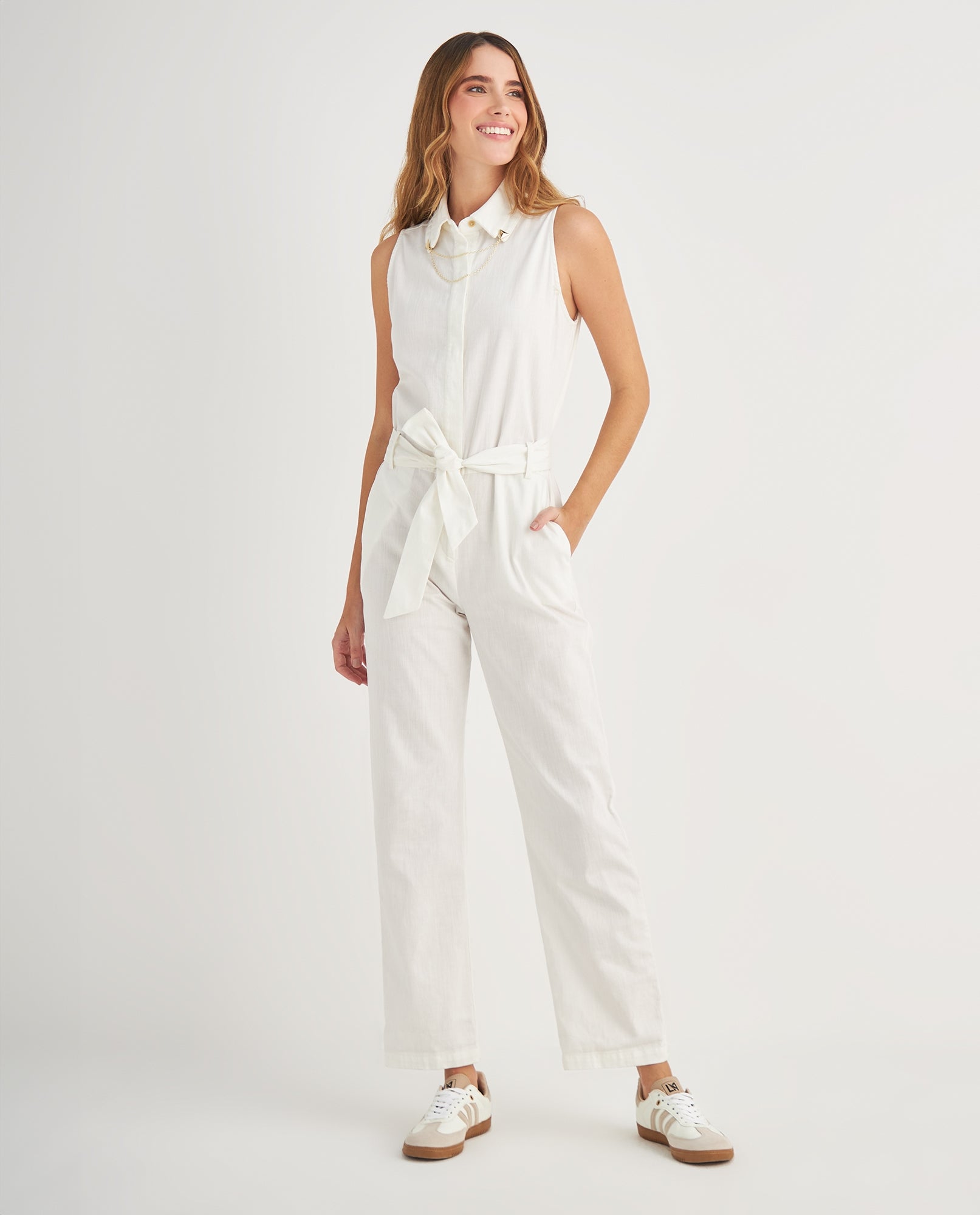 Enterizo manga sisa para mujer - Blanco 34_499F002_BLA114001_6