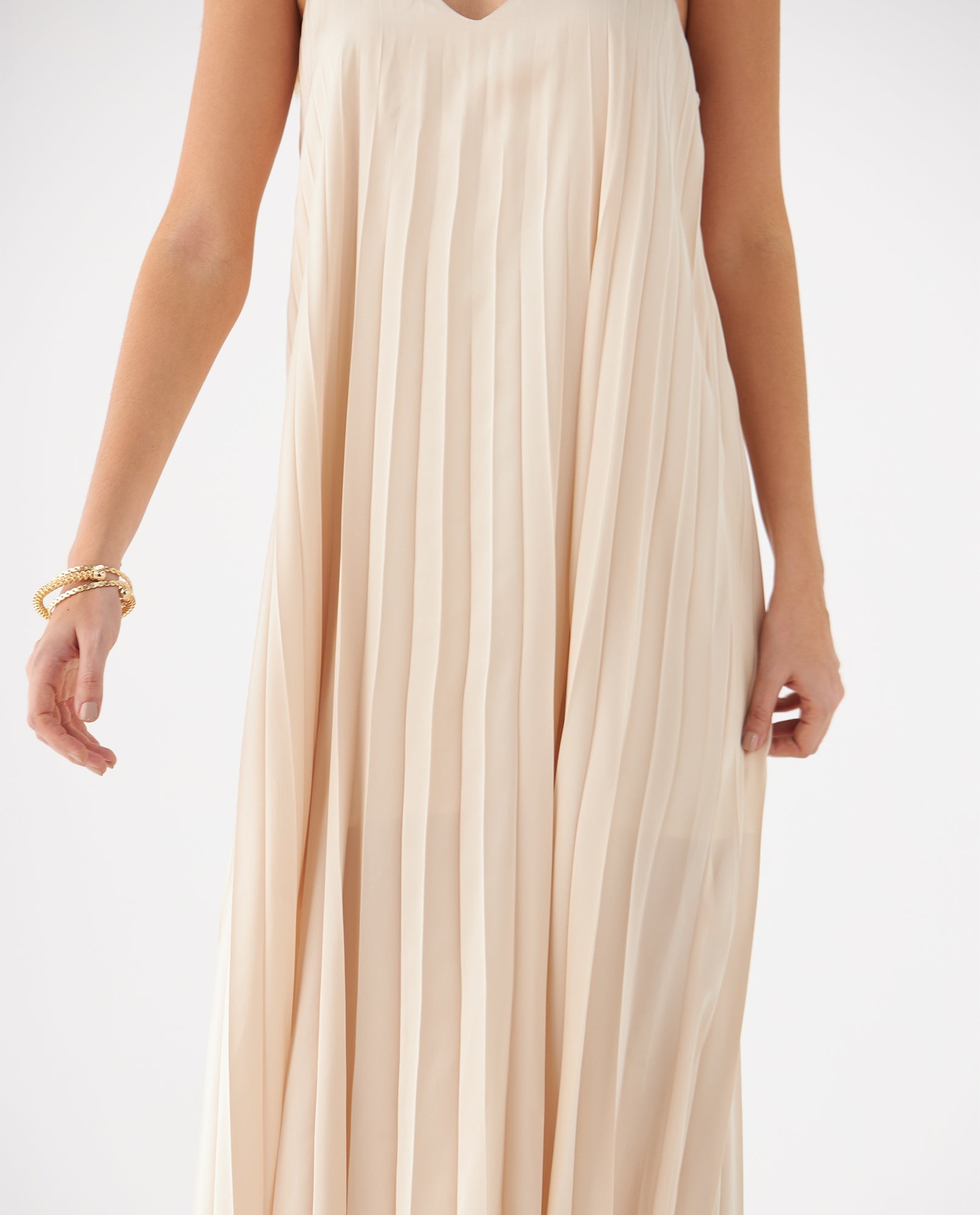 Vestido de tela plisada para mujer - Amarillo 34_499F009_AMA110809_5