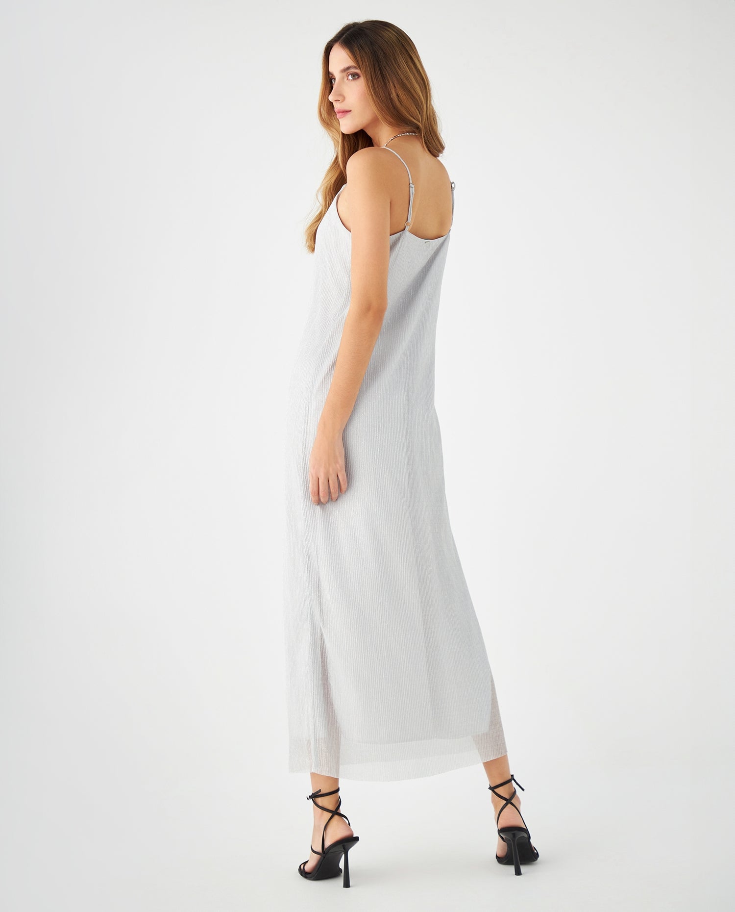 Vestido con escote redondo para mujer - Gris