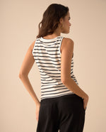 Camiseta manga sisa para mujer - Crudo