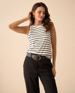 Camiseta manga sisa para mujer - Crudo