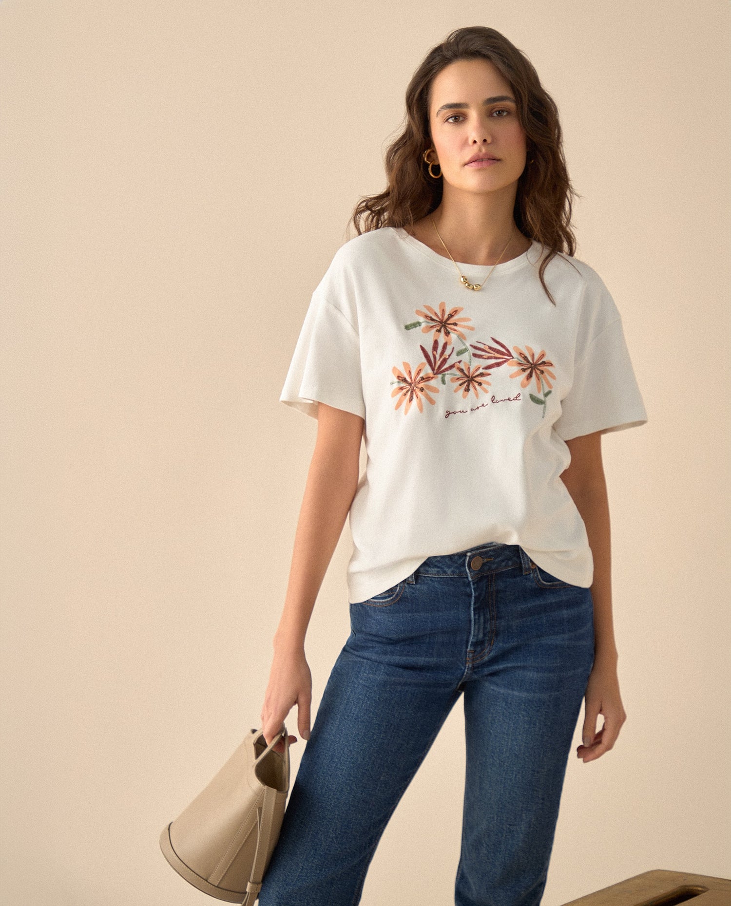 Camiseta manga corta para mujer - Blanco