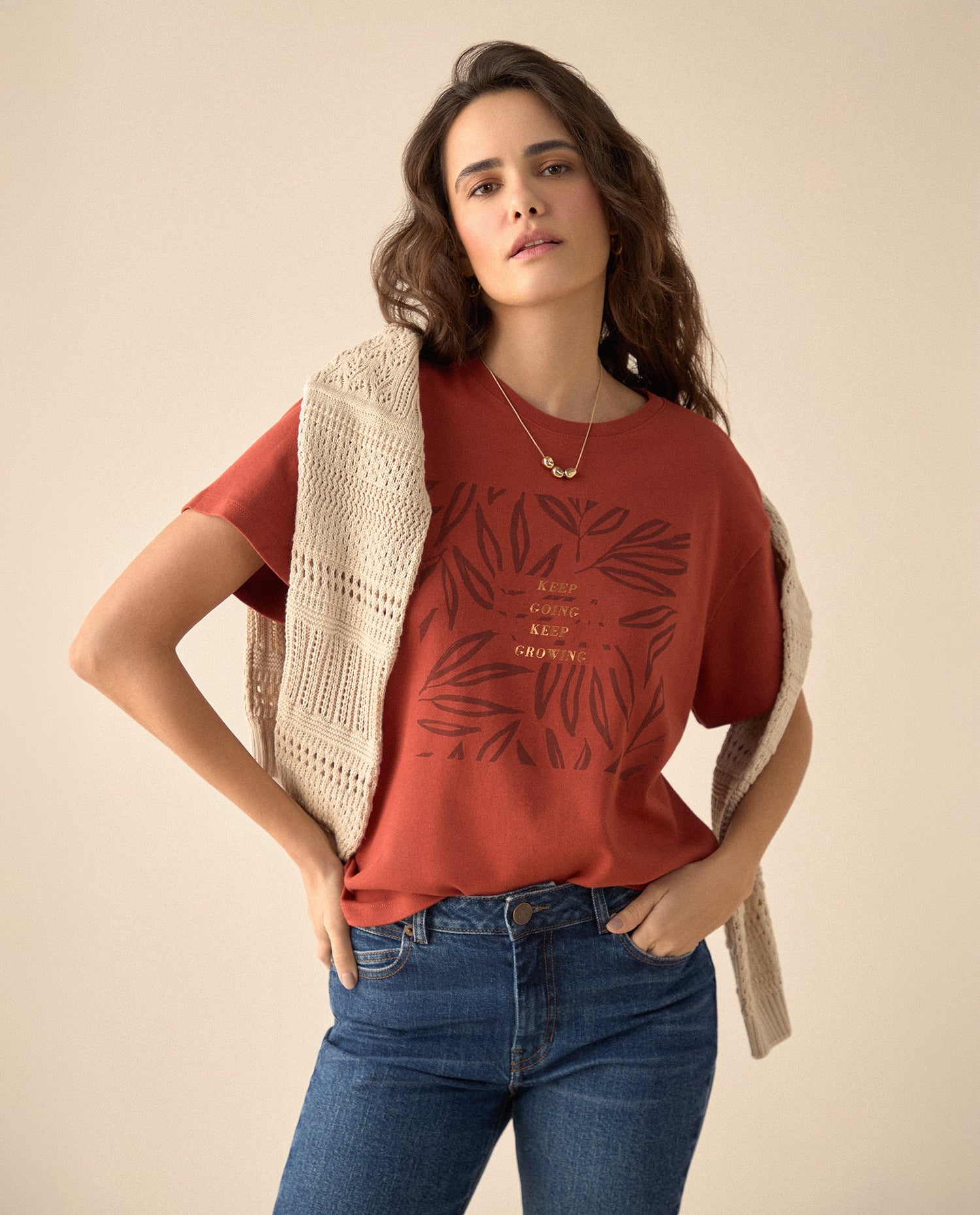 Camiseta manga corta para mujer - Rojo