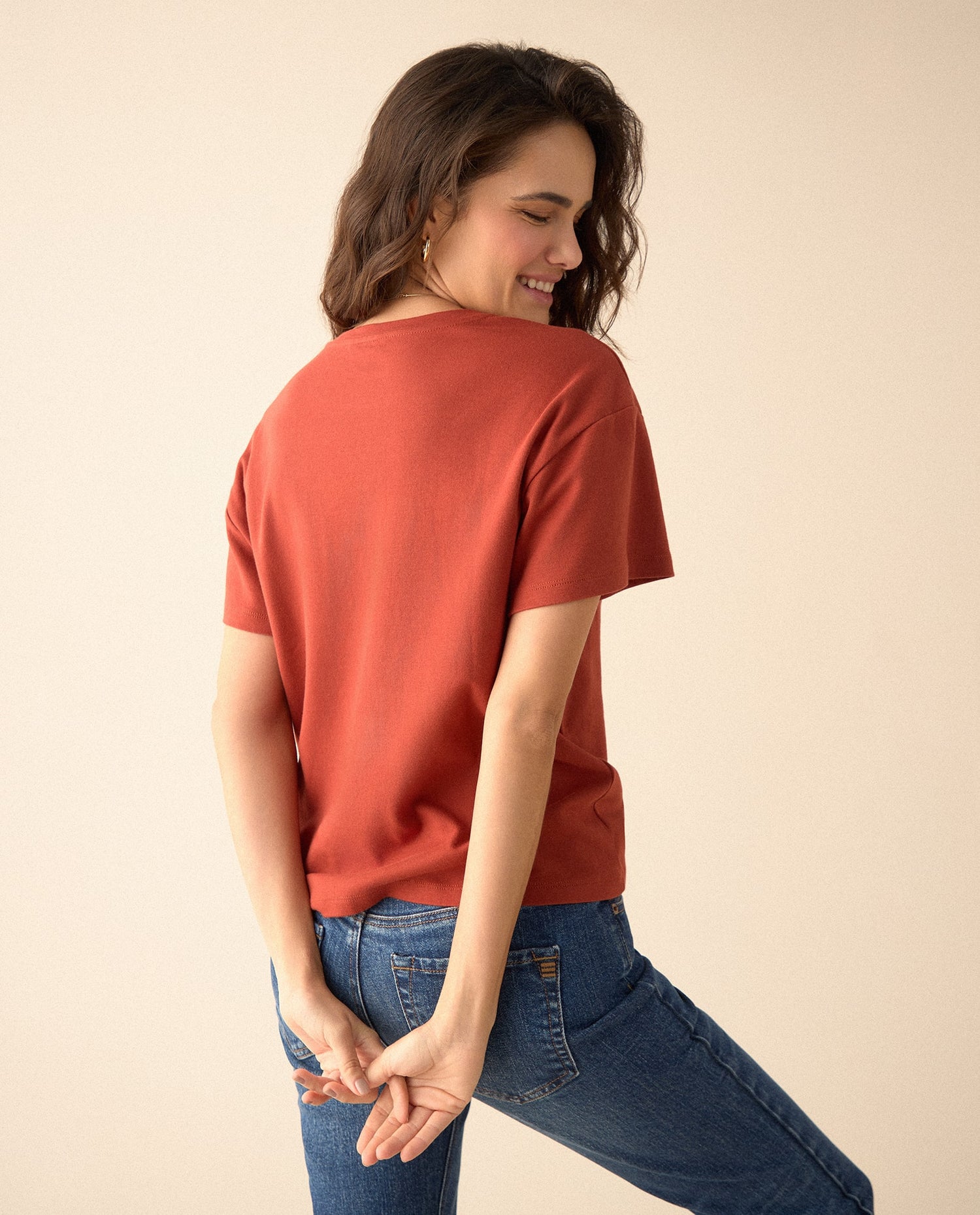 Camiseta manga corta para mujer - Rojo