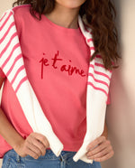 Camiseta con textura para mujer - Rosa