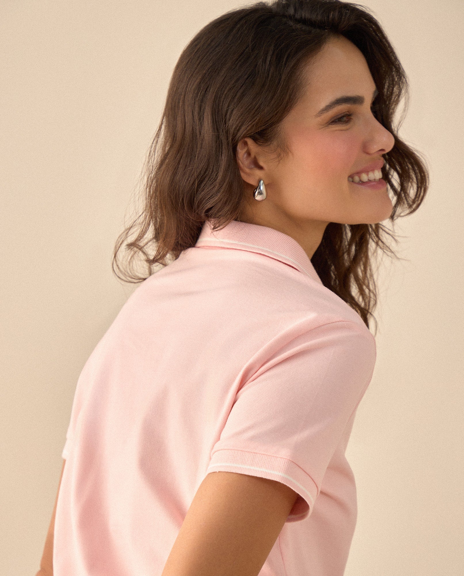 Camiseta polo con mini print - Rosa 34_601G100_ROS152213_5
