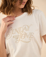 Camiseta con detalle bordado en frente para mujer - Crudo
