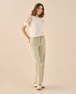 Camiseta con detalles desagujados para mujer - Beige