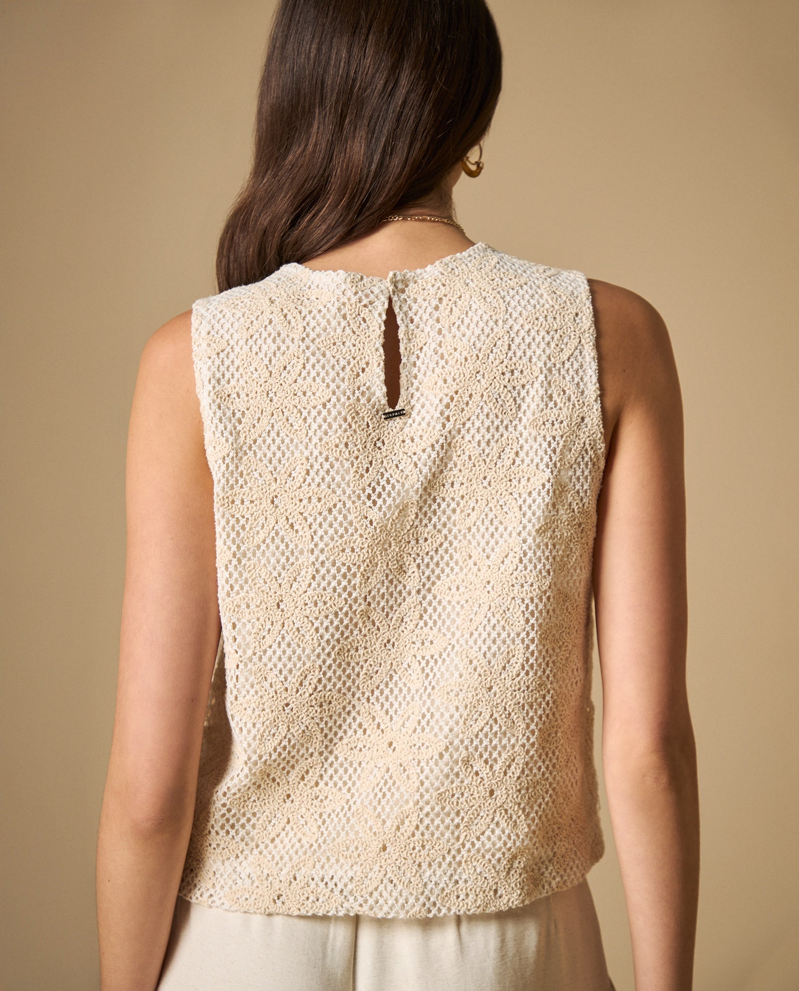 Camiseta tejido con textura manga sisa cuello redondo - Blanco 34_601H008_BLA110601_4