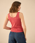 Camiseta de escote redondo para mujer - Rojo