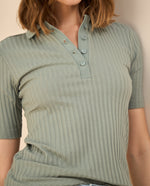 Camiseta tipo polo para mujer - Verde