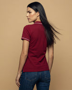 Camiseta tipo polo para mujer - Morado