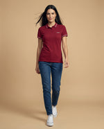 Camiseta tipo polo para mujer - Morado