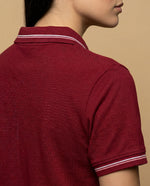 Camiseta tipo polo para mujer - Morado