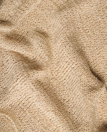 Camiseta bordada manga corta cuello redondo - Beige