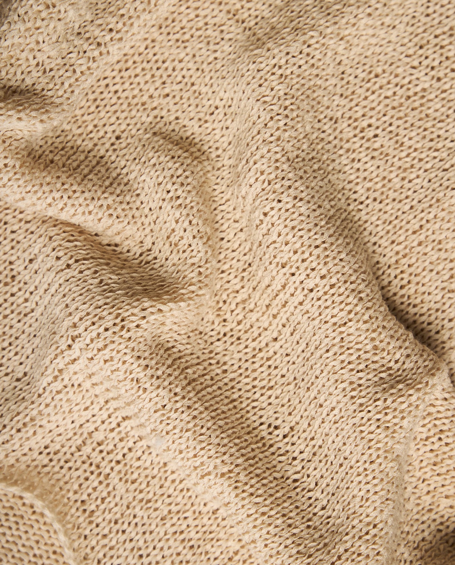 Camiseta bordada manga corta cuello redondo - Beige