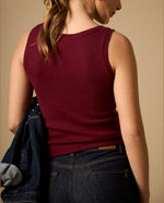 Camiseta de punto con aplicaciones brillantes - Rojo