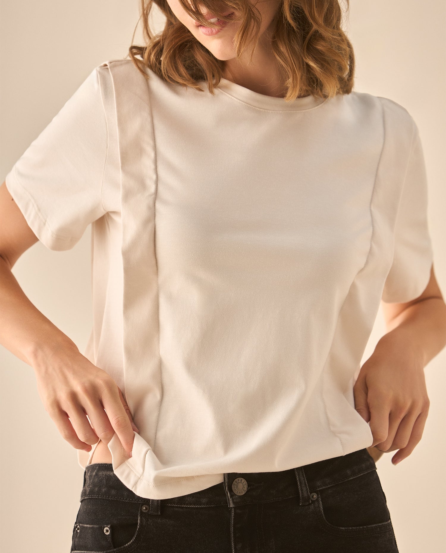 Camiseta tradicional manga corta para mujer - Rosa
