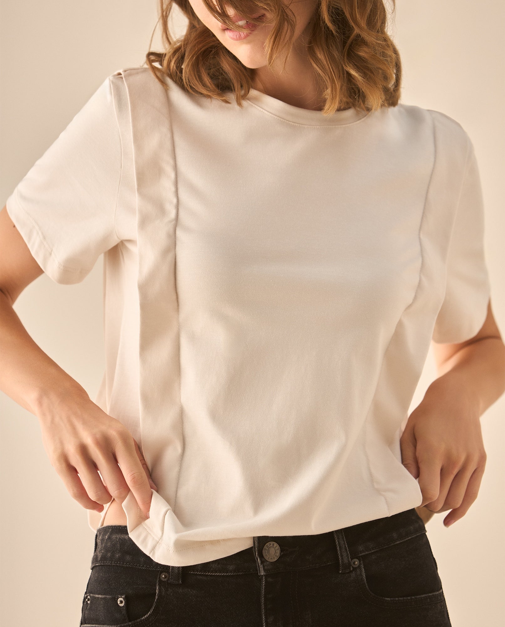 Camiseta tradicional manga corta para mujer - Rosa 34_603G011_ROS110603_3