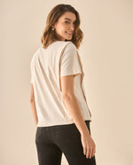 Camiseta tradicional manga corta para mujer - Rosa