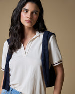 Camiseta Polo Manga Sisa - Crudo