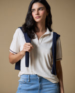 Camiseta Polo Manga Sisa - Crudo