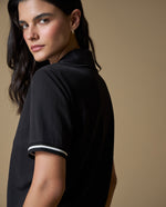 Camiseta Polo Manga Sisa - Negro