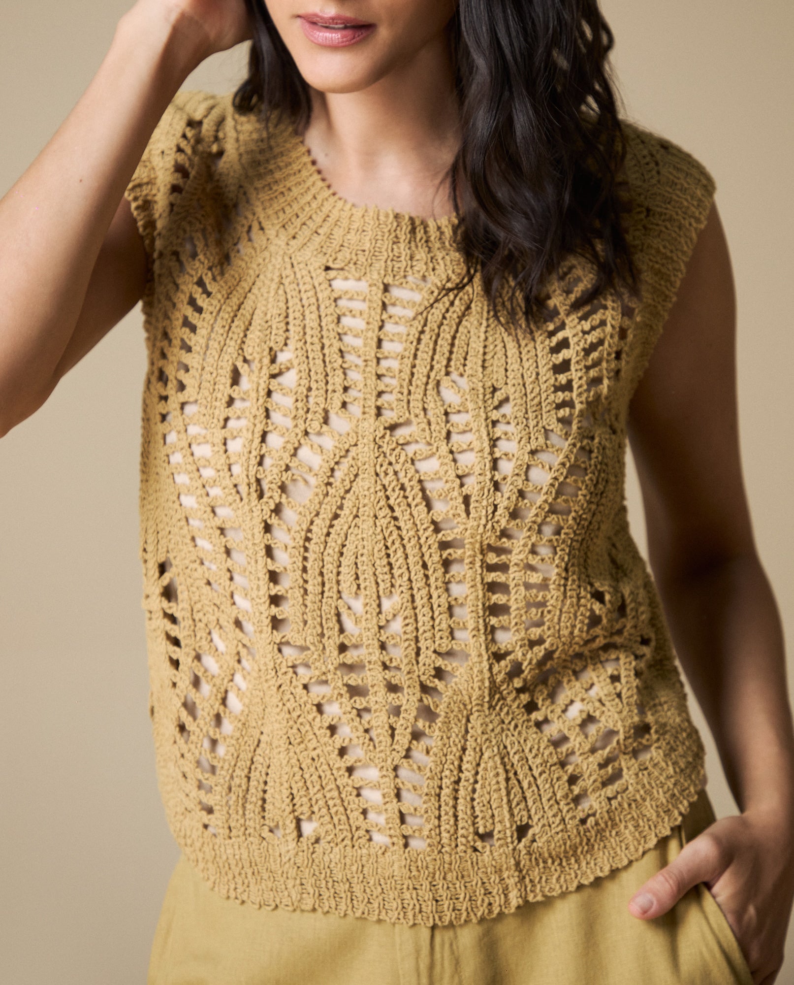 Camiseta crochet manga sisa - Café 34_603H203_CAF171028_5