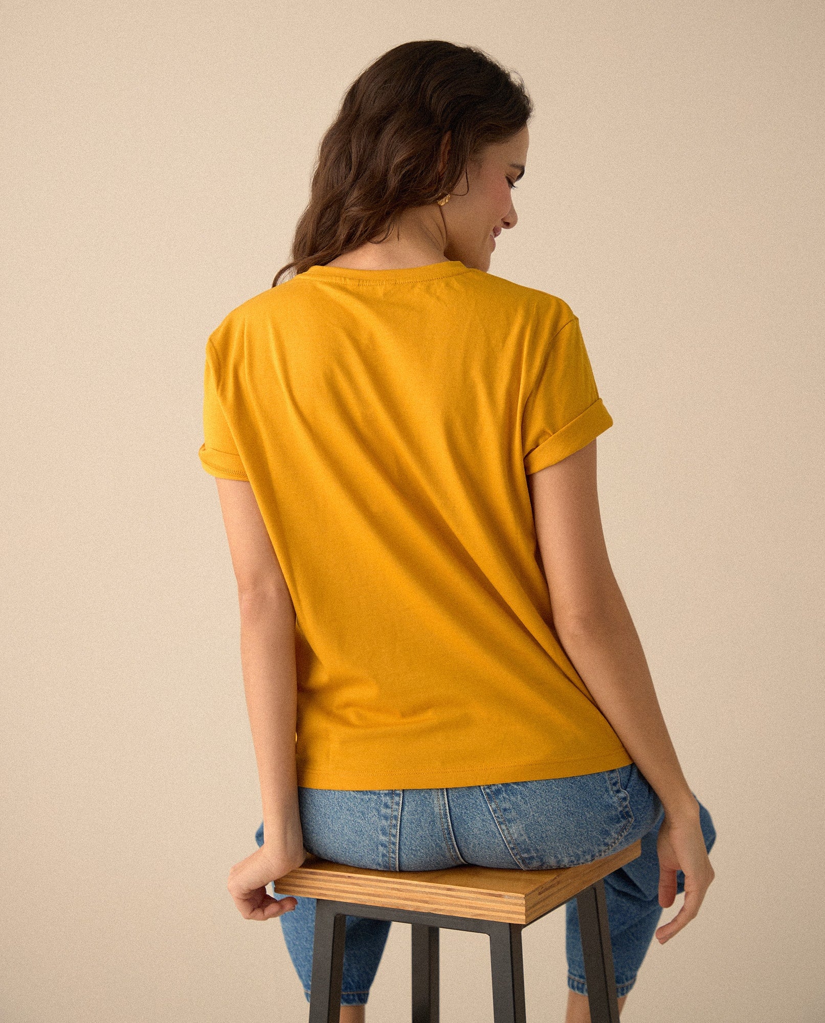 Camiseta manga corta estampada para mujer - Amarillo 34_605F361_AMA150743_4