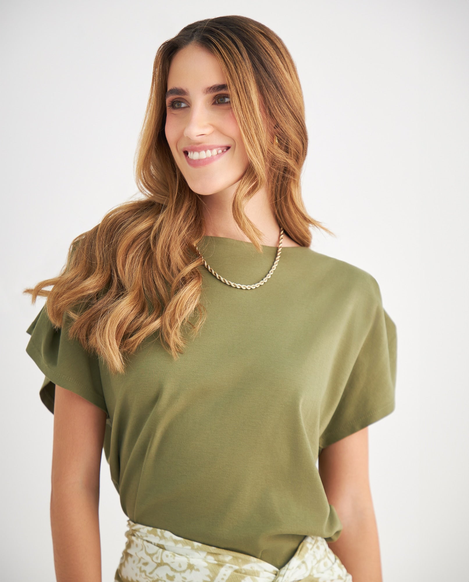 Camiseta manga corta para mujer - Verde 34_609F014_VER170535_3