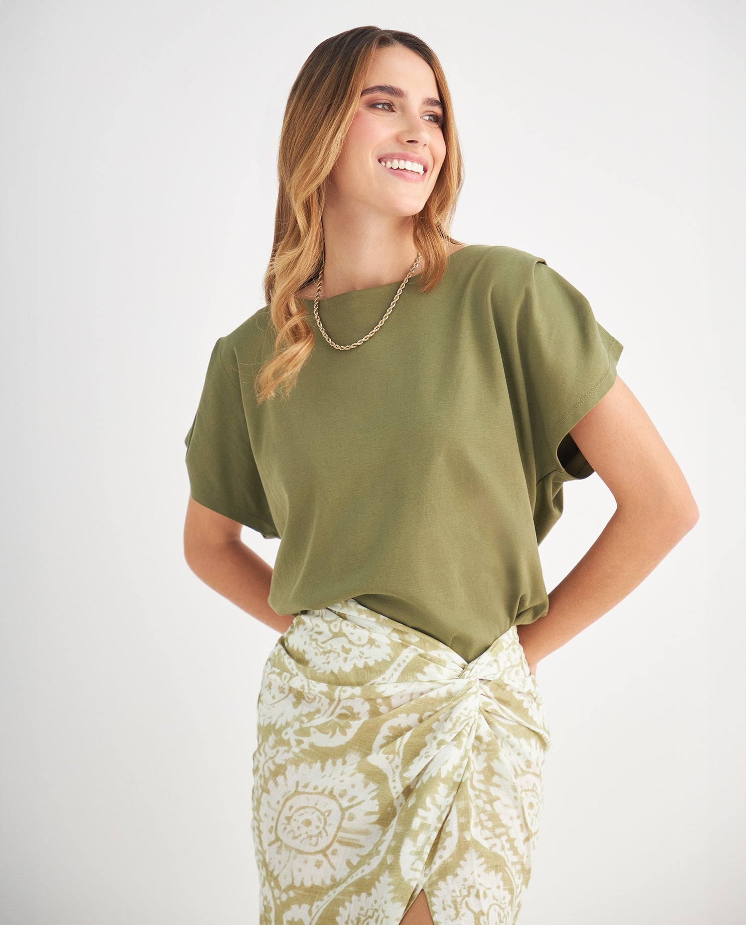 Camiseta manga corta para mujer - Verde