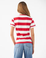 Camiseta con aplique bordado para mujer - Rojo