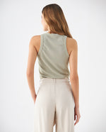 Camiseta en rib para mujer - Verde
