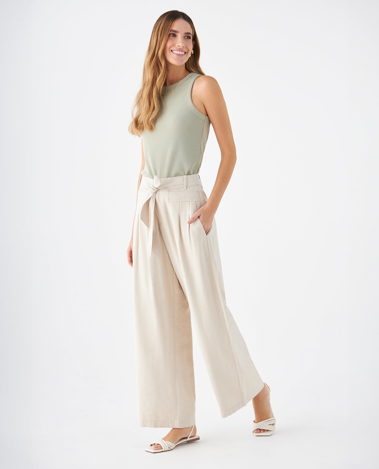 Camiseta en rib para mujer - Verde