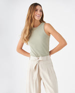 Camiseta en rib para mujer - Verde