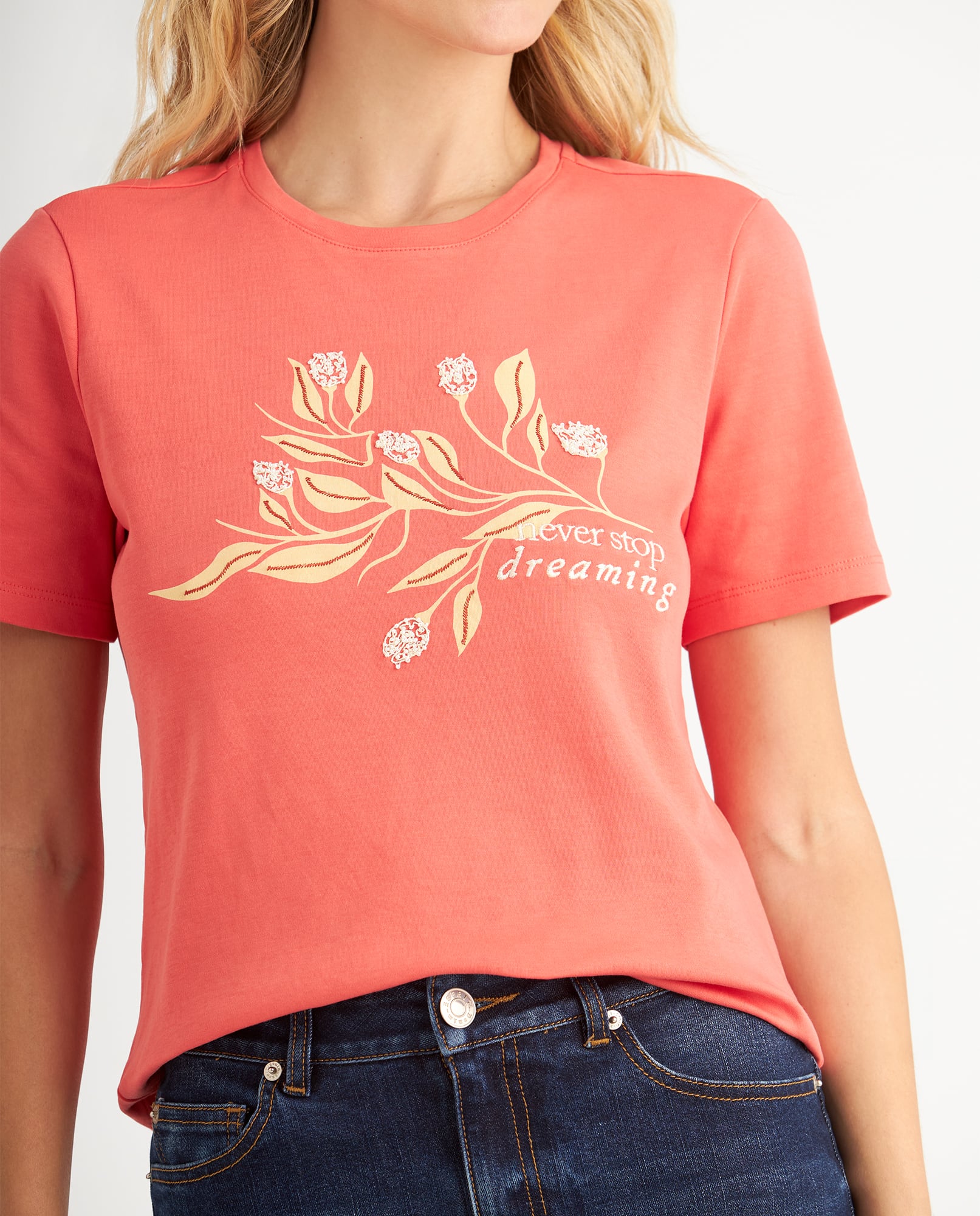 Camiseta básica estampada para mujer - Rosa 34_609F034_ROS171644_3