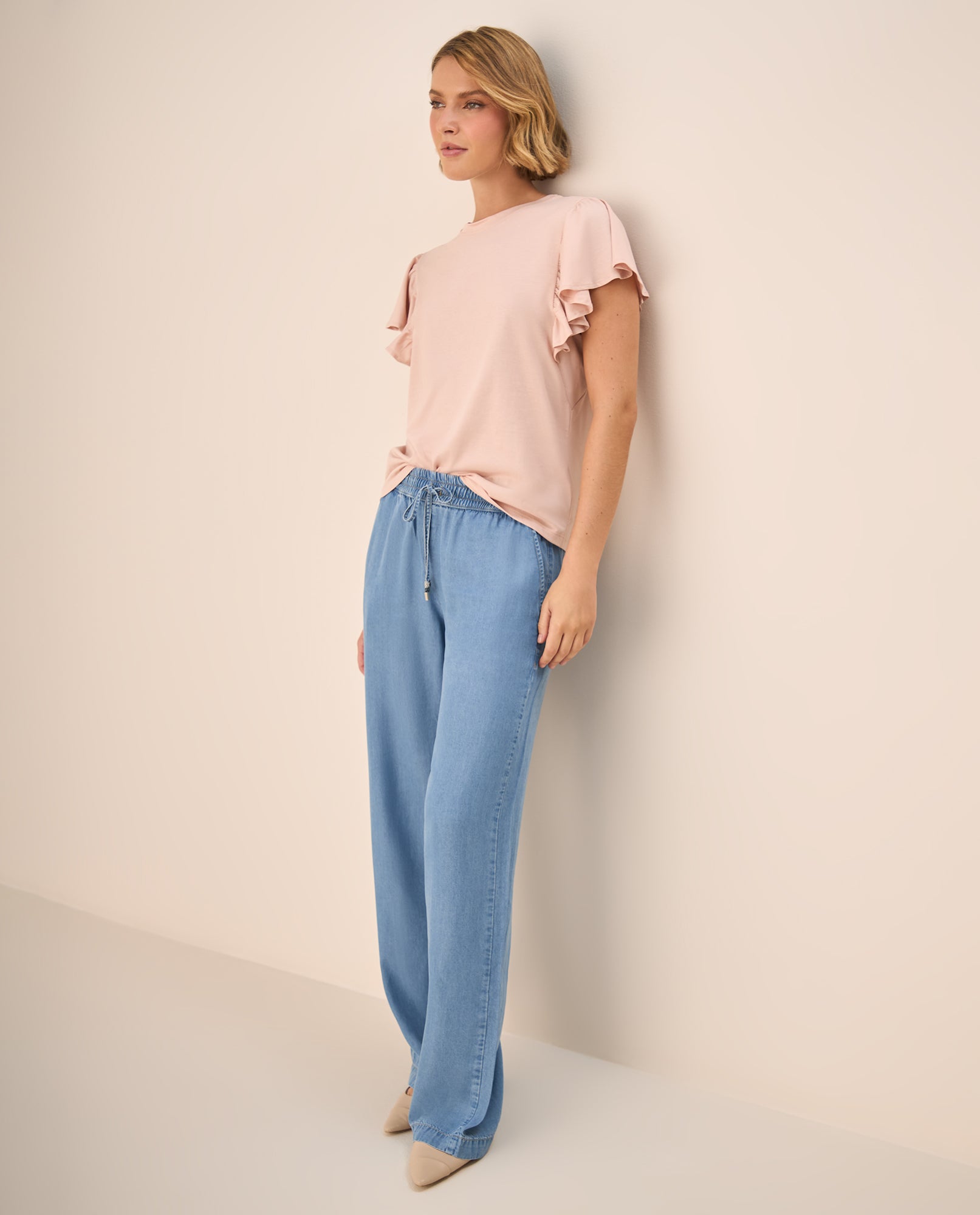Camiseta Rosa con Volantes Románticos - Rosa 34_609G006_ROS131408_5