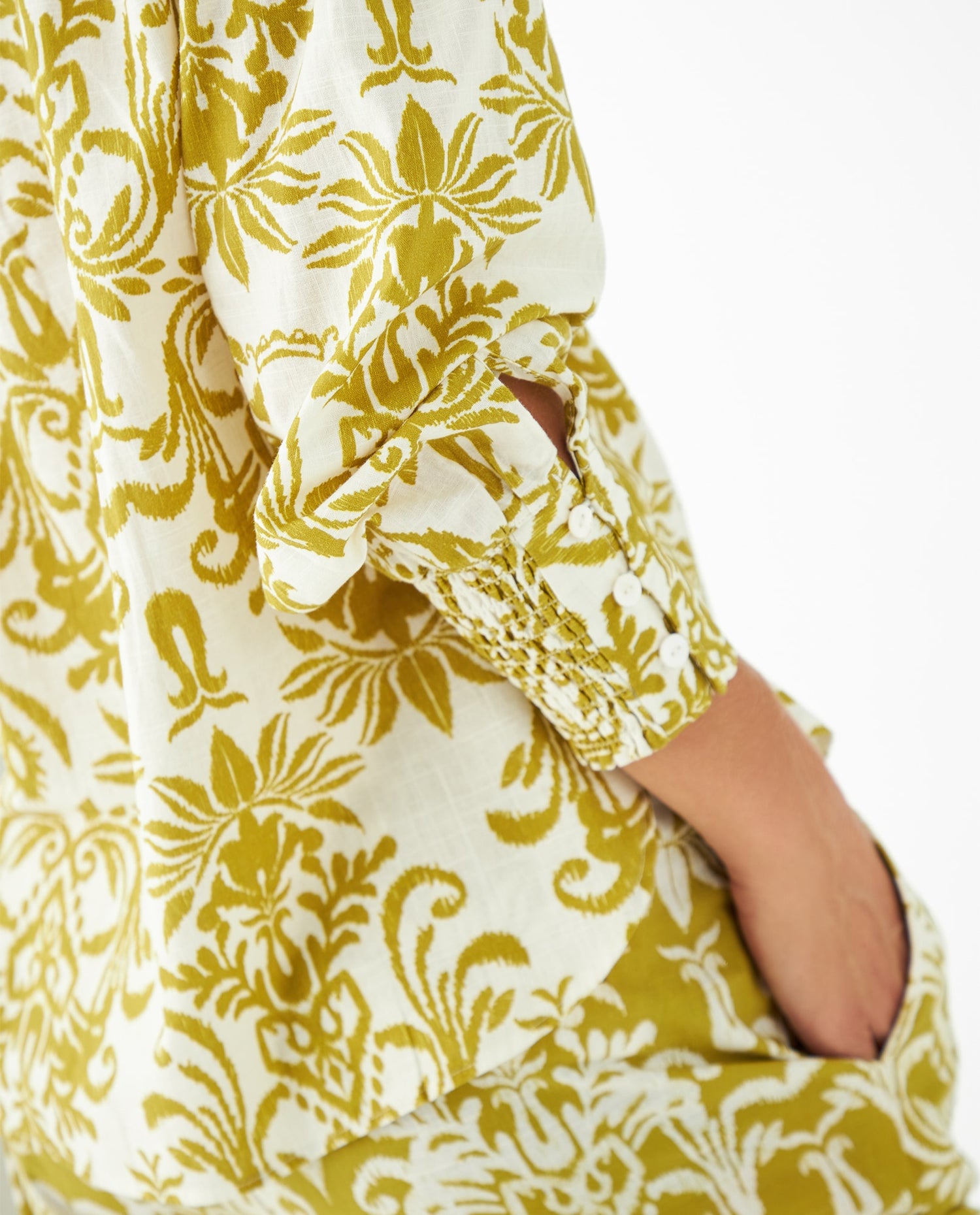 Camisa manga larga estampada para mujer - Verde
