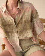 Camisa de largo pretinero para muer - Beige