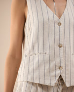 Camisa tipo chaleco para mujer - Blanco