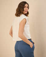 Camisa de largo pretinero para mujer - Blanco