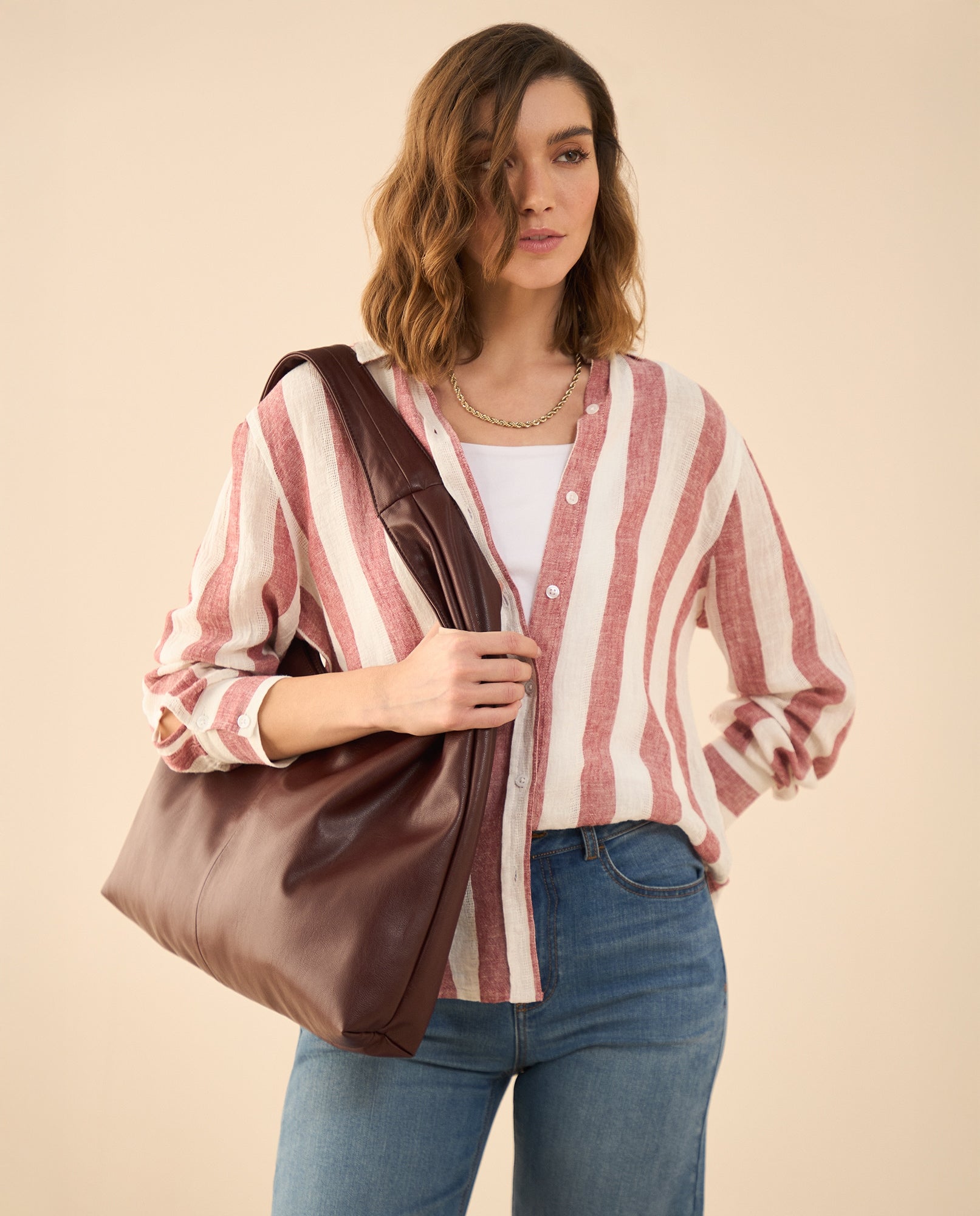 Camisa manga larga para mujer - Rojo 34_611G025_ROJ181540_0