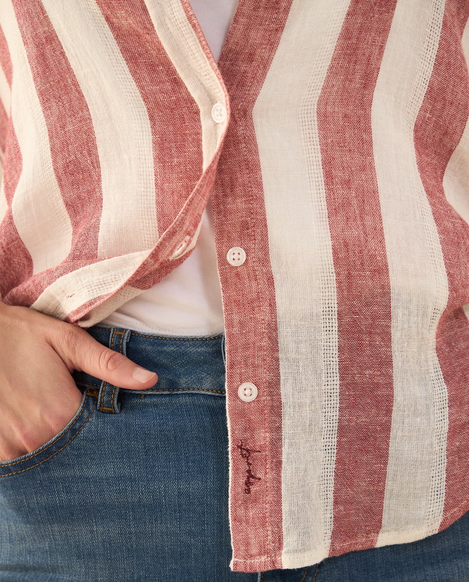 Camisa manga larga para mujer - Rojo
