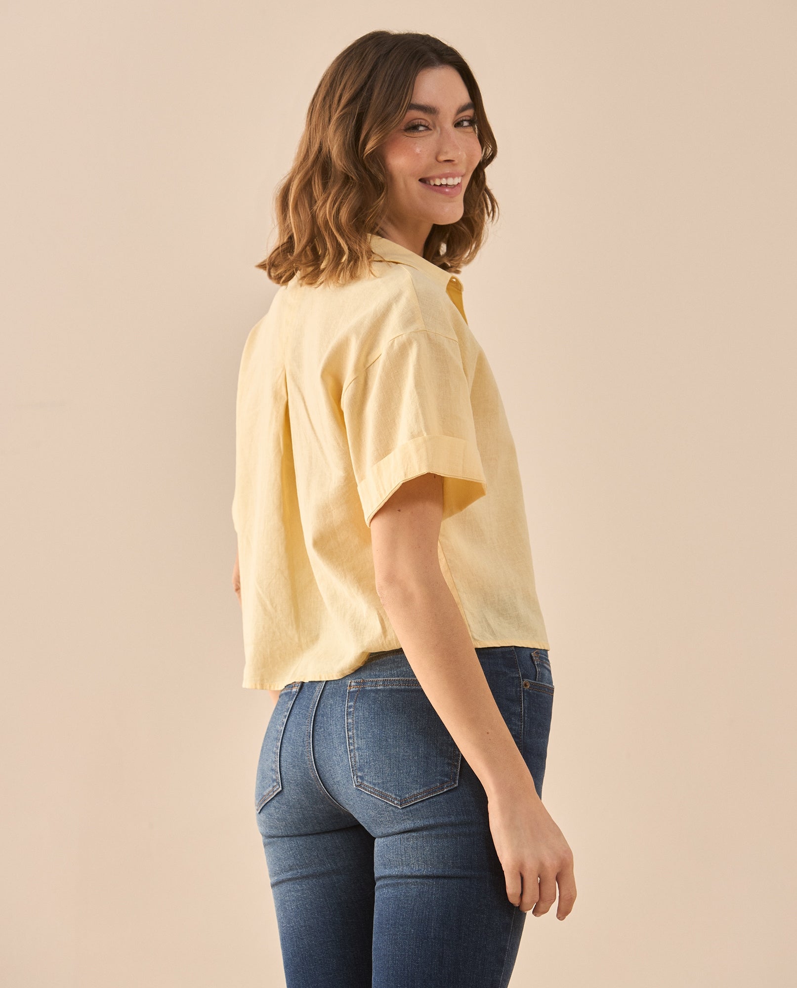 Camisa de manga corta para mujer - Amarillo 34_611G031_AMA130917_4
